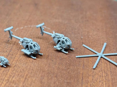 1/2000 1/1250 1/700 1/600 1/500 1/400 1/350 American AH6R Bird Helicopter