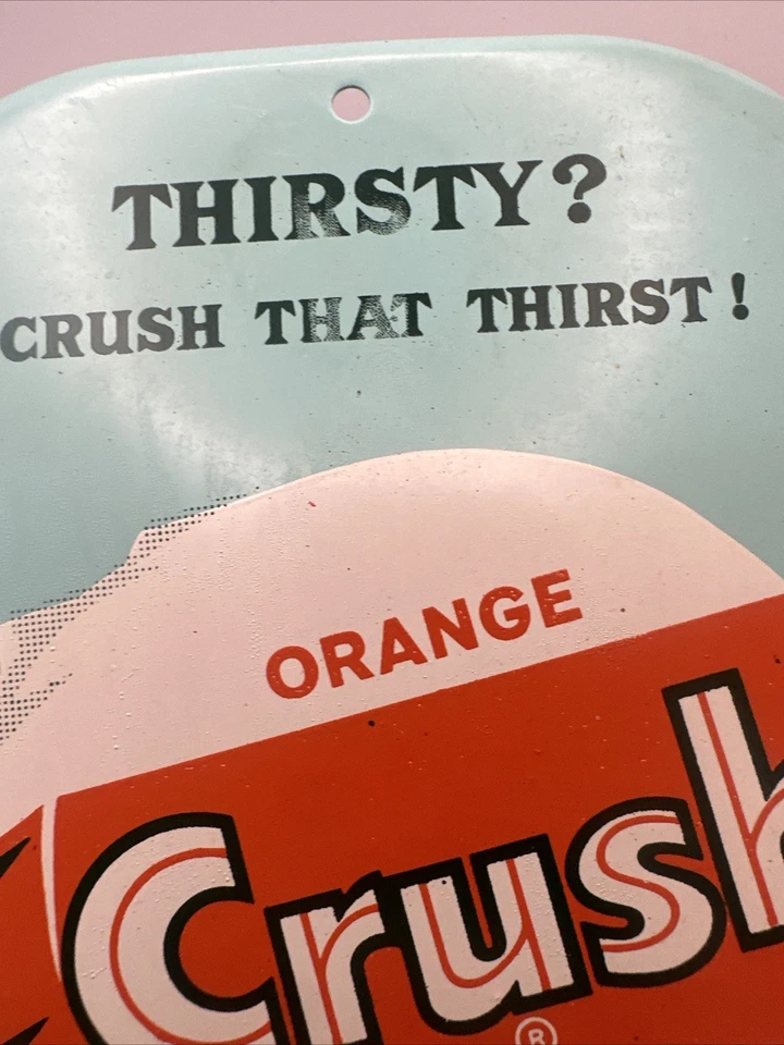 NICE ORANGE CRUSH THERMOMETER ADVERTISING SIGN - Image 3 of 4