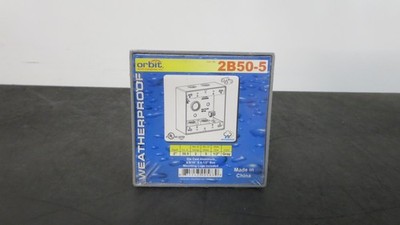 ORBIT 2B50-5 2-Gang Weatherproof Box, 2'' Deep, (5) 1/2'' Hubs - Gray - LOT OF 5