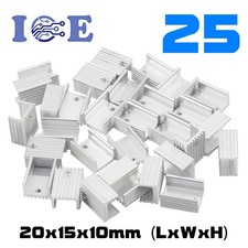 25pcs Aluminum Heatsink for Transistor or Voltage Regulator TO-220 20x15x10mm US