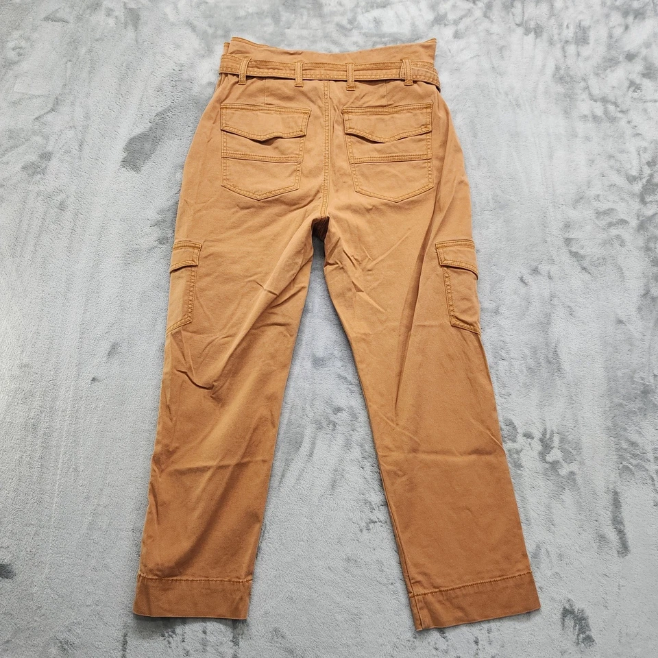 Pantalones Cabi Mujer 4 Marrón Bolsa de Papel Carga Cinturón Alto Relajado 6045 Elástico Foto 3 de 4