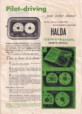 HALDA SPEEDPILOT SPORTS SPECIAL RALLY-PROVEN BROCHURE.