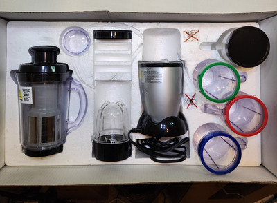 Magic Bullet Blender Juicer Model MB1001 Pitcher Strainer Plunger 4 Cups