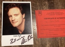 Vintage COLIN FIRTH Actor Hand Signed Agency Photo Autograph