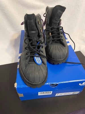 adidas Superstar Lace Up Men's Size 9 | Women s 10 Casual Black Boots JQ3172