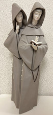 LLADRO Franciscan Monks Praying Porcelain Figurines Hand Made Religious Vintage