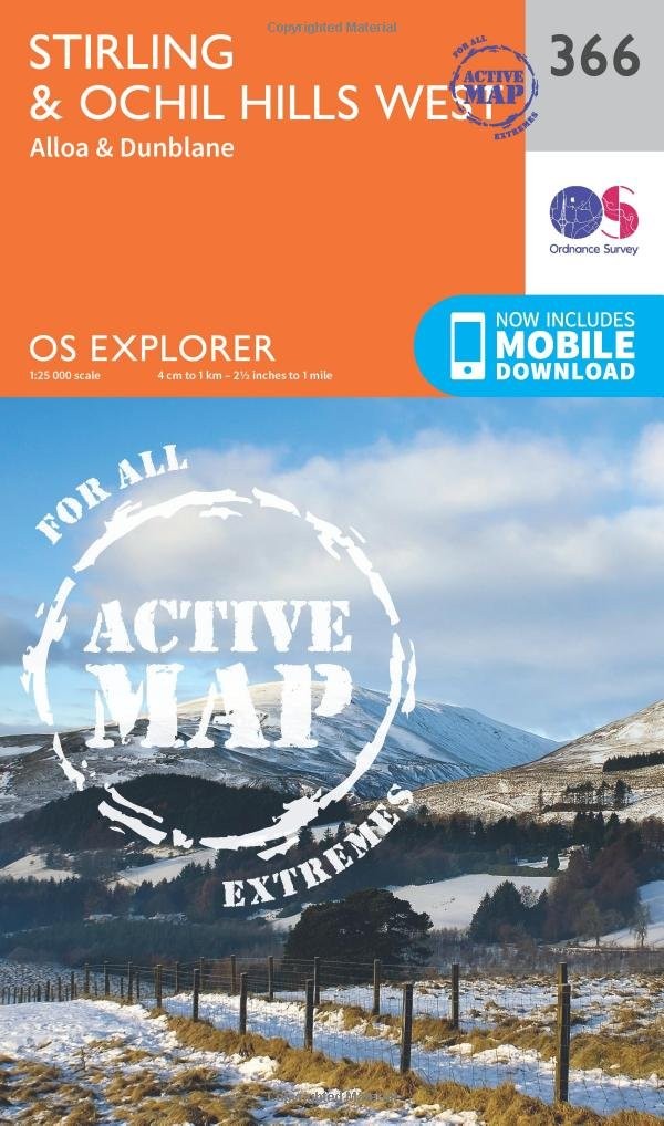 Stirling & Ochil Hills West Map | Weatherproof | Alloa & Dunblane | Ordnance Survey | OS Explorer Active Map 366 | Scotland | Walks | Hiking | Maps | Adventure - Image 2