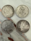 4x 1887 P MORGAN SILVER Dollar - Blemished - U.S. MINT - FREE SHIPPING