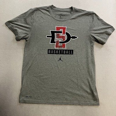 SDSU Aztecs Nike Dri Fit T-Shirt Men s Large Gray Short Sleeve Graphic Print