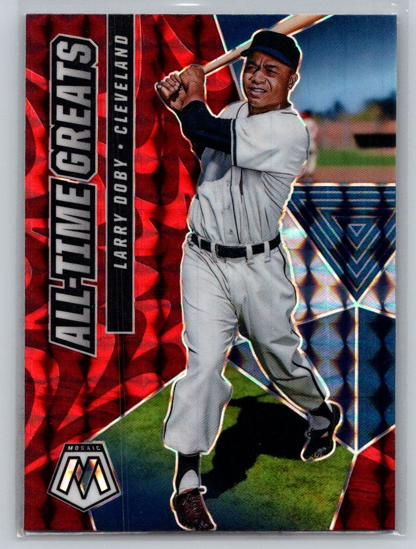 2021 Panini Mosaic #ATG10 Larry Doby All-Time Greats Red