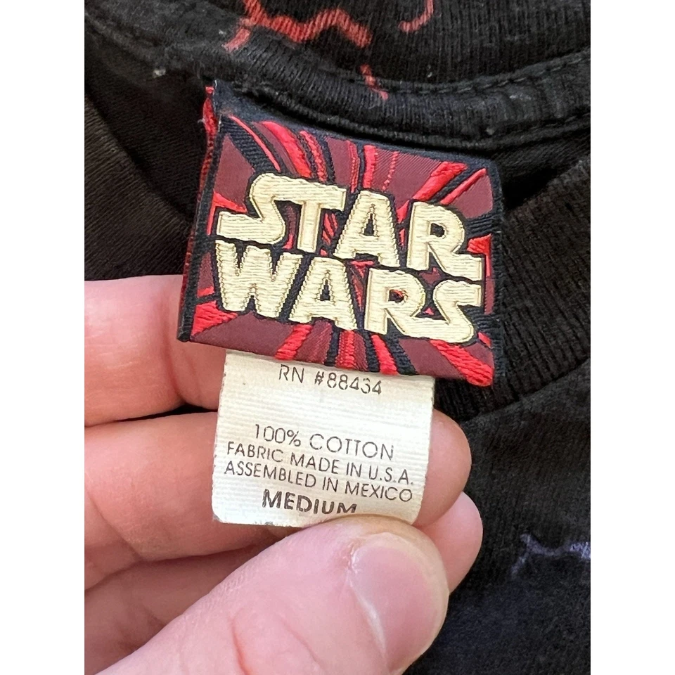 Camiseta rara Darth Maul Star Wars Lightning juvenil tamanho médio (adequada para mulheres XS) - Imagem 3 de 4