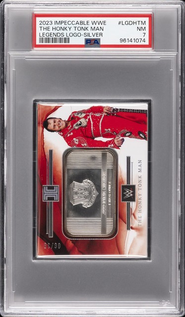 2023 PANINI IMPECCABLE WWE LEGENDS LOGO SILVER THE HONKY TONK MAN 6/35 PSA 7