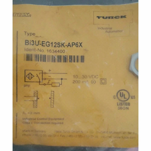 1pc NEW TURCK Proximity sensor BI3U-EG12SK-AP6X spot stock