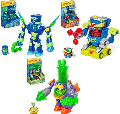 Superthings Ultra Striker Robots Enigma Professor K Mr King Battle Robot Figures