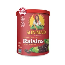 California Sun-Dried Raisins - 13 oz Resealable Canister - Dried Fruit Snack for