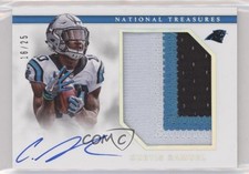2017 Panini National Treasures Holo Silver 16/25 Curtis Samuel #RMS-CS Auto 2k0