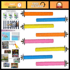 8pcs Bird Perches for Cage - Sand Grinding Claw Trim Stands for Parakeets, Loveb
