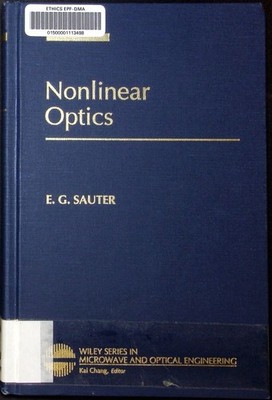 Nonlinear optics E. G. Sauter. Sauter, E. G.: