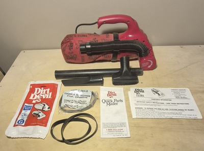 #ad 08230T Dirt Devil ULTRA Handheld Vacuum Cleaner W 3 Belts 1 Bag amp; Orig Box $22.45
