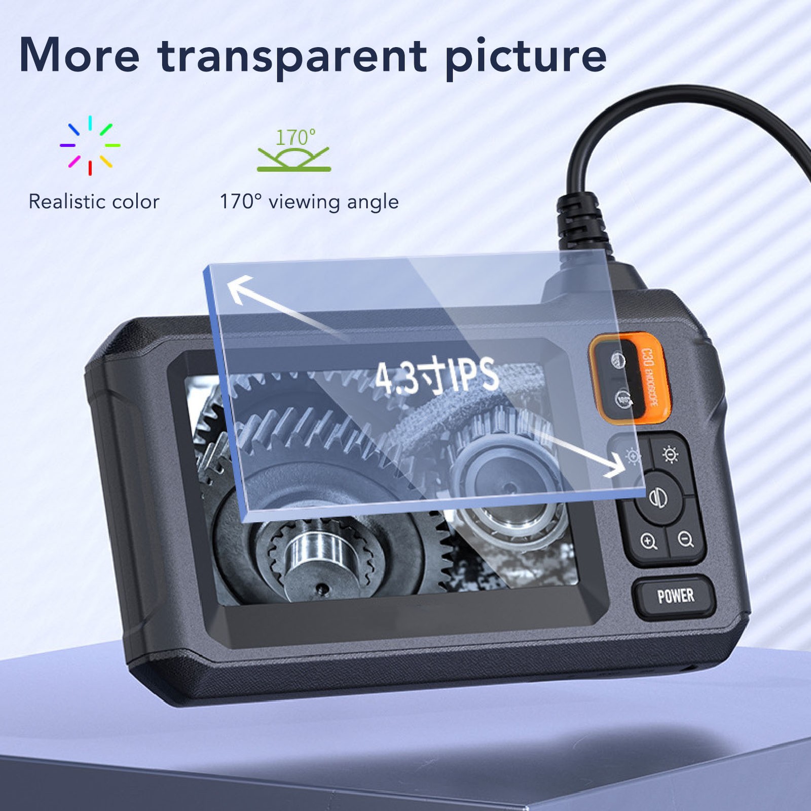 Endoscope Camera With Light IP67 Waterproof 1080P HD Sewer Inspection Snake