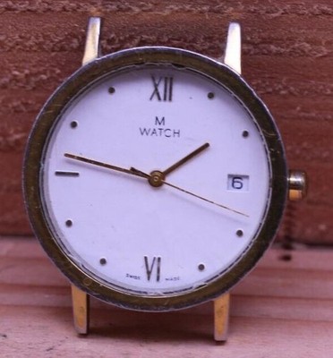 ETA 450.111 M WATCH SWISS MEN'S WRIST WATCH 33mm 16.5mm LUG FOR REPAIR (GO)