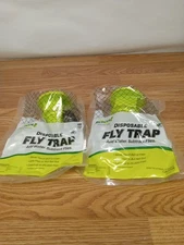 Lot Of (2) New Sealed Rescue Disposable Fly Trap as  Shown Outdoors