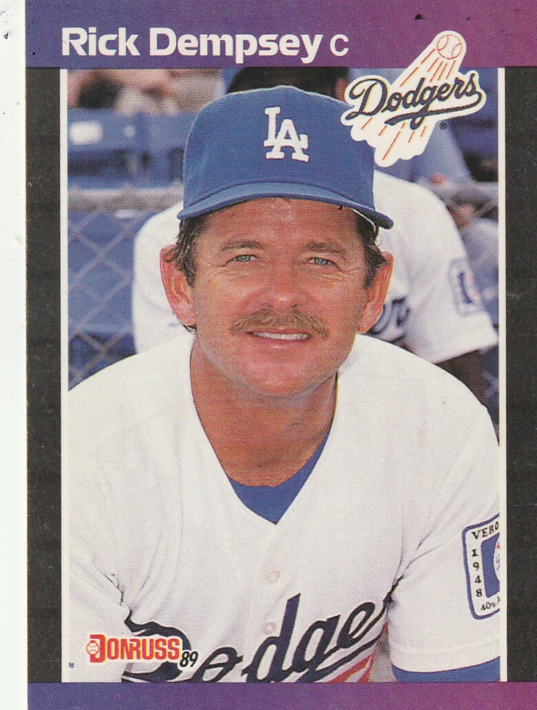 FREE SHIPPING-MINT-1989 Donruss Baseball Card #432 Rick Dempsey DODGERS