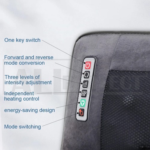 10 Vibrating Motors Massage Mat Full Body Heated Mattress Pillow Pain Relief - Picture 8 of 12