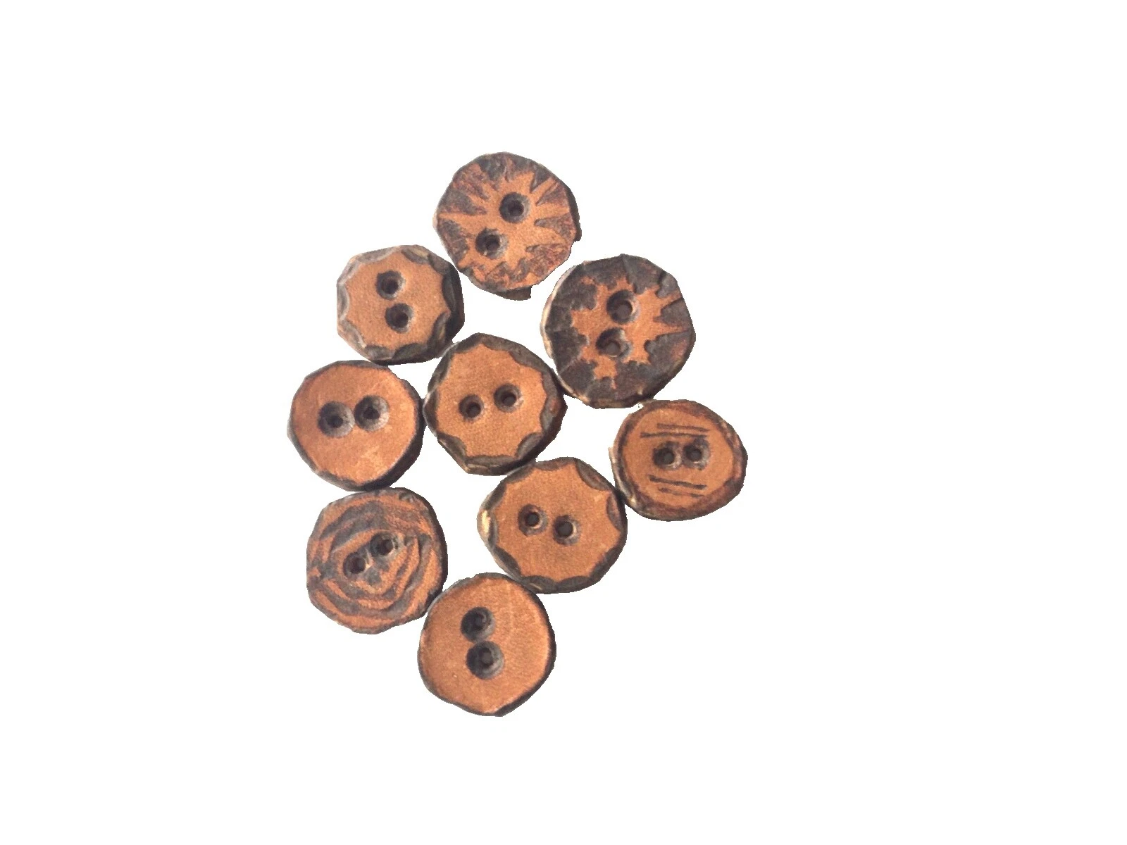 Leather 2-Hole Flat Button Sewing Buttons
