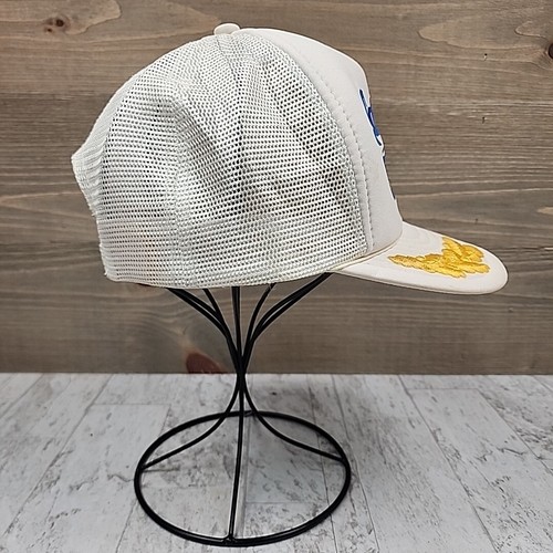 Vintage Southern Biscuit Flour Hat Cap White Gold Fretting Trucker Snap Back - Picture 3 of 8