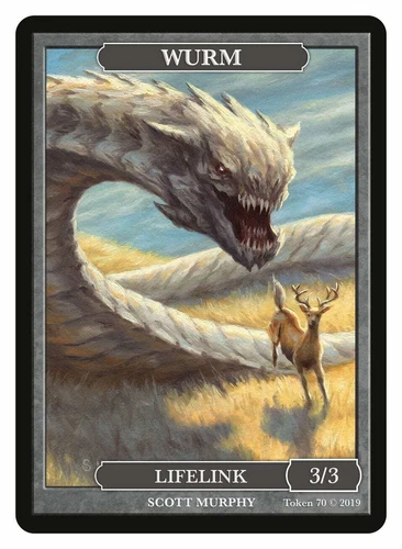 Wurm 3/3 Lifelink Token (Wurmcoil) Scott Murphy MTG Magic Token Givememana