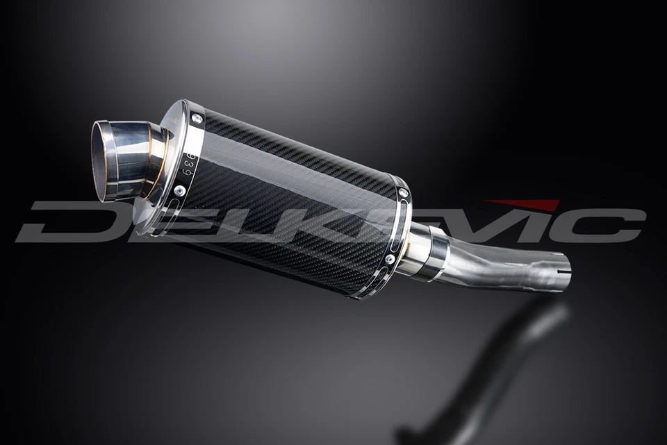 本田 CBR500R 2013 - 2021 一脚蹬 9 英寸椭圆形碳排气消声器套件 — 第 2/4 张图片