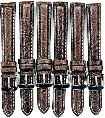 Genuine Leather Band Dark Brown,White Stitched (A1 Quality) 16mm-26MM