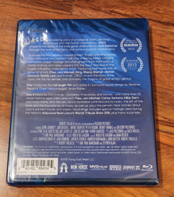 5150 Jaco Pastorius - Jaco (2014, MVD) 2-Disc Blu-ray NEW & SEALED
