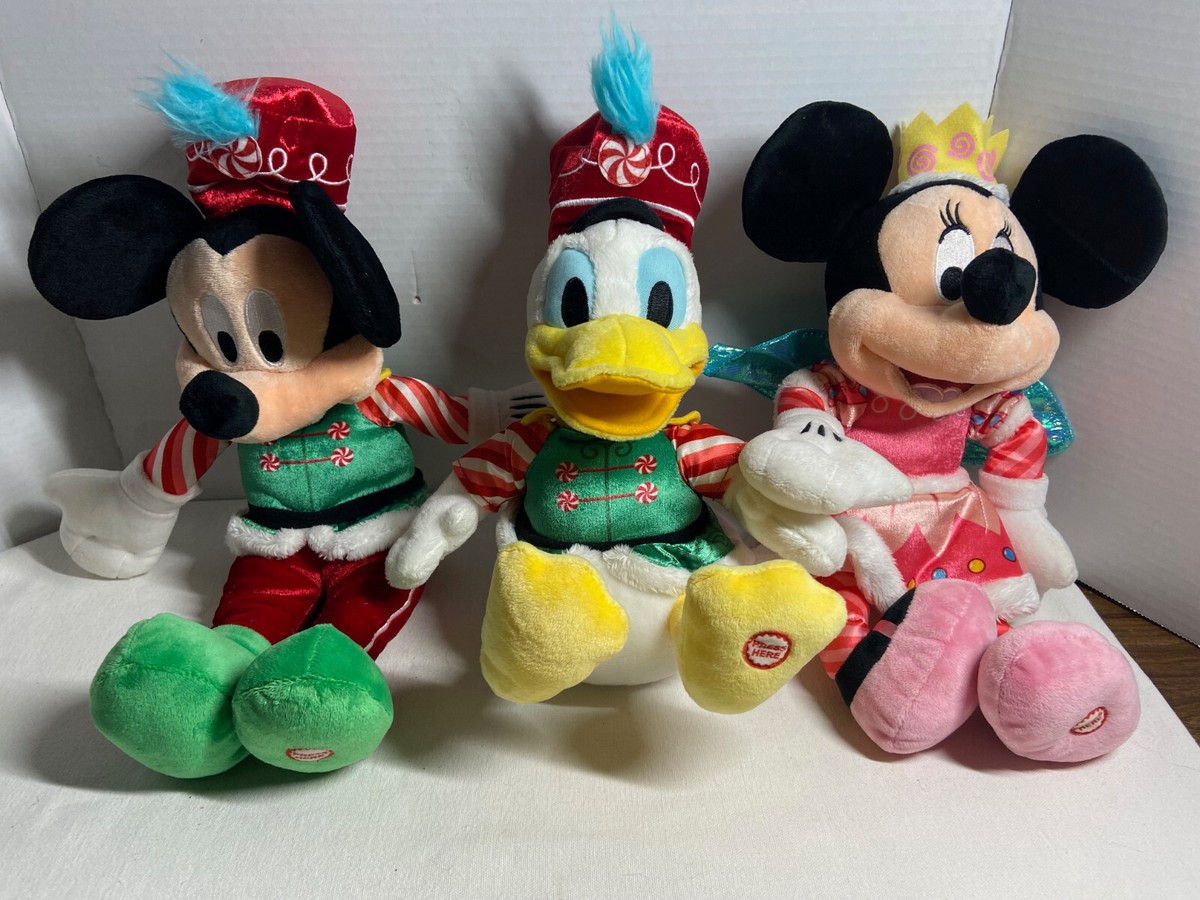 Set Of 3) 2013 Disney Hallmark Nutcracker Sweets Plush Mickey