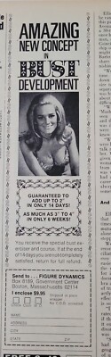 1970 Figure Dynamics womens bust developer increase bustline blonde ad ...