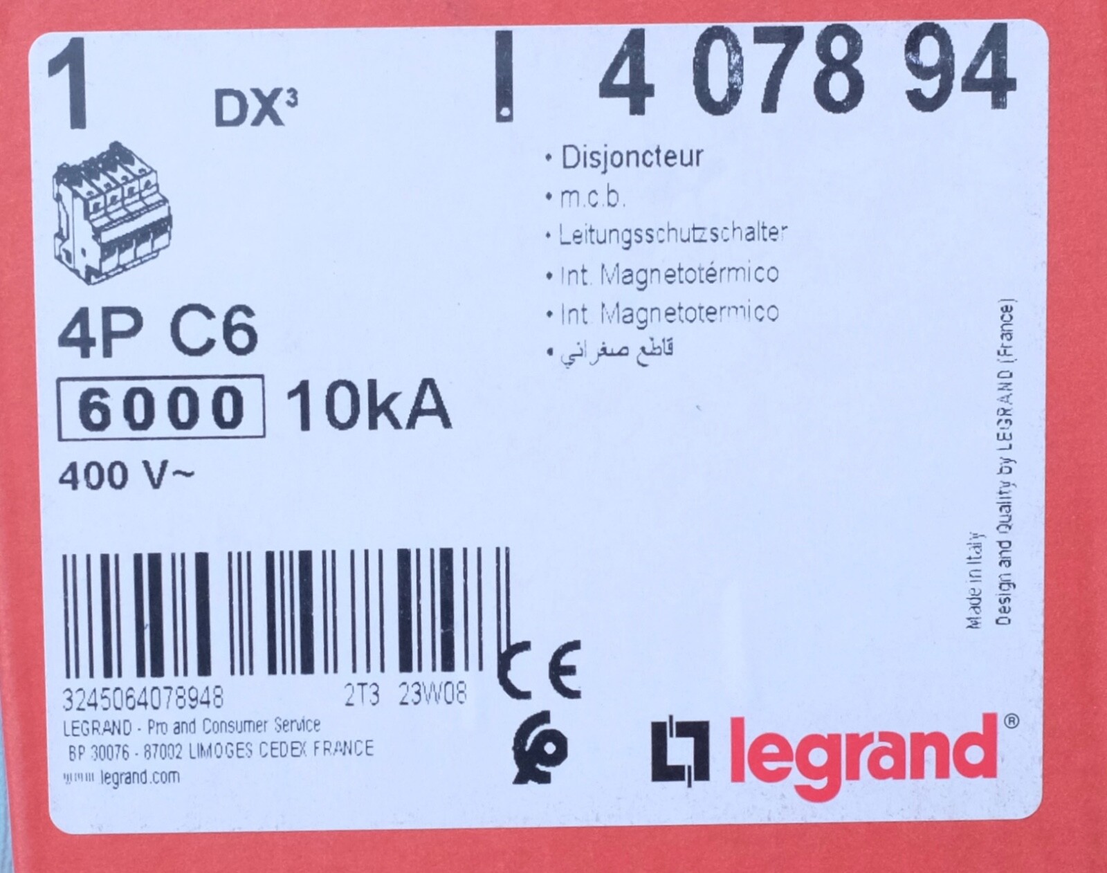Disjoncteur différentiel Legrand DX³ 6000 4P l'excellence pour votre tableau