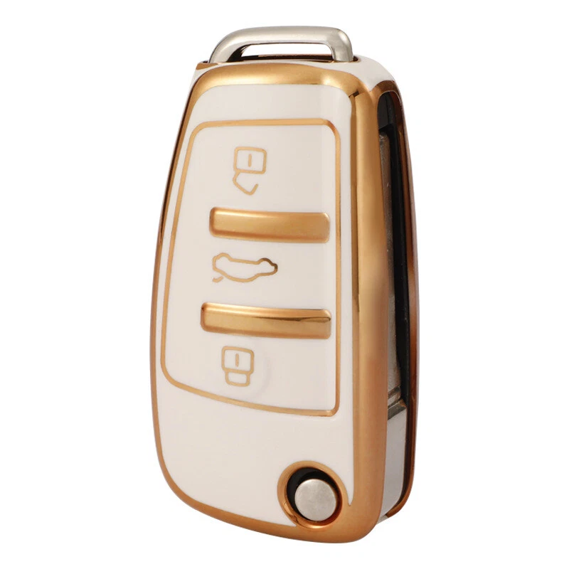 3 Button TPU Key Fob Protective Cover For Audi A1 S3 A3 A4 Q3 TT Q5 A6 Foto 4 de 4