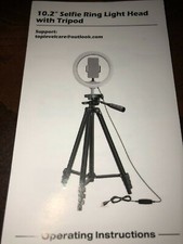 10.2" SELFIE RING LIGHT HEAD W/ HANDHELD TRIPOD 3 COLOR MODES