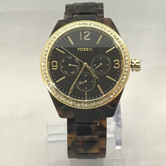 Fossil Women's Watch Tortoise Resin SS 