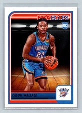 2023-24 Panini NBA Hoops Rookie Card RC #252 Cason Wallace Oklahoma City Thunder. rookie card picture