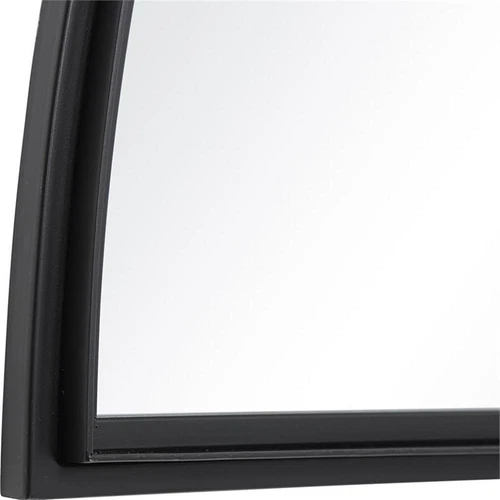 Uttermost Rousseau Contemporary Iron Metal and MDF Window Arch Mirror in Black - Picture 6 of 8