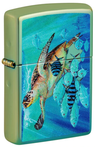 NEUE RELEASE!! Zippo Feuerzeug Guy Harvey HAWKSBILL WOHNWAGEN Meeresschildkröte blaugrün brandneu in Verpackung - Bild 1 von 9