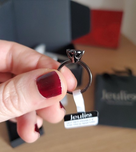 Anello di fidanzamento - solitario nero - Foto 6 di 20