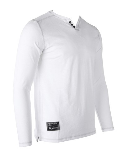ZIMEGO Mens Long Sleeve V-Neck Henley Oil Wash Vintage Shirt - Picture 25 of 26