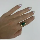 Vintage silver ring with malachite stone 925 assay 5.35 grams made in Ukraine