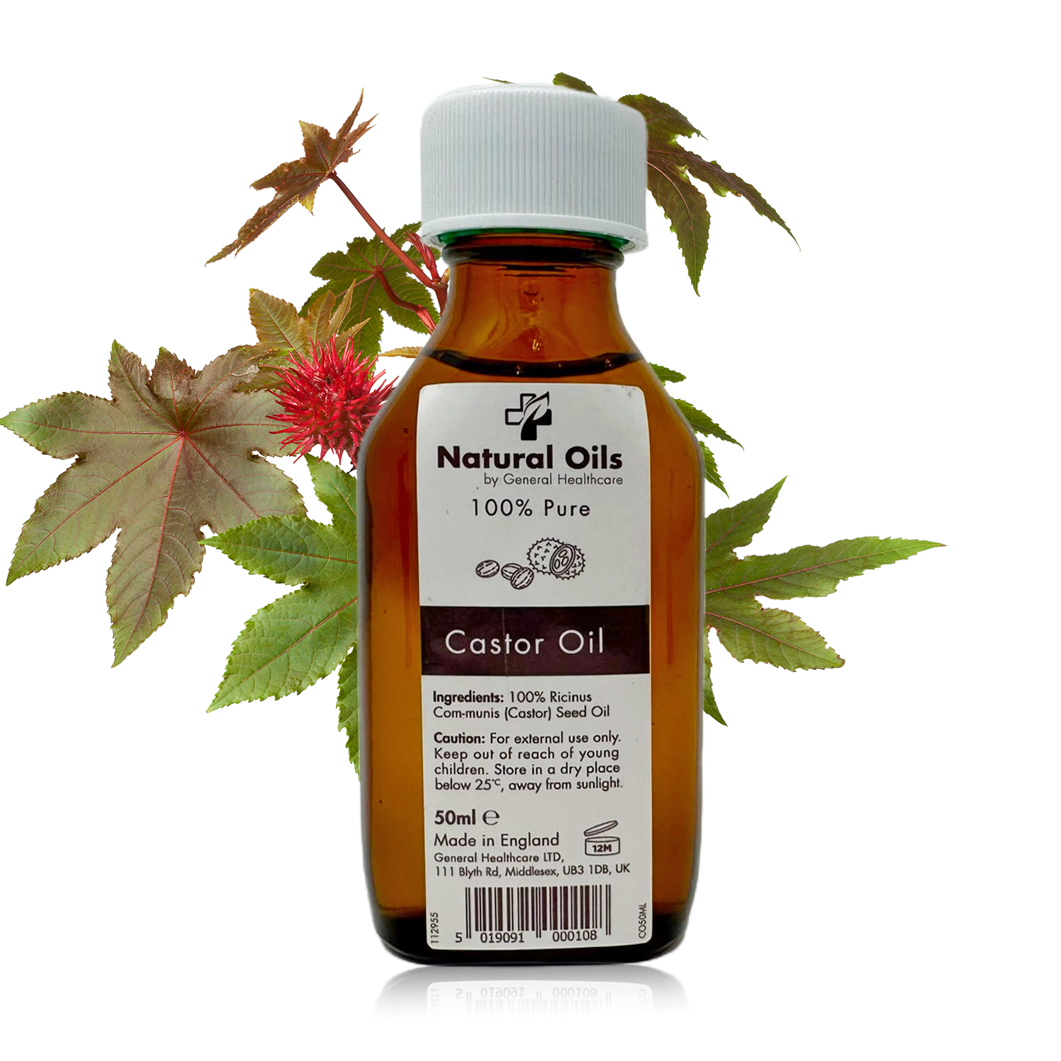 Natural Oils - Castor Oil, 100% Pure - 100ML