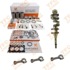 D1503 Overhaul Rebuild Kit + Crankshaft + Con-Rods For Kubota STD (Bearing 52mm)