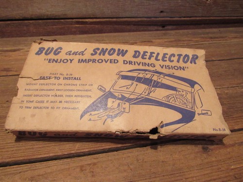 Vintage NOS Bug & Snow Deflector No. B-38 Rain Air Wind Snow Clear Blue - NEW! - Picture 2 of 12
