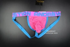 Andrew Christian men Pink Candy Pop Mesh jock strap jockstraps underwear size L